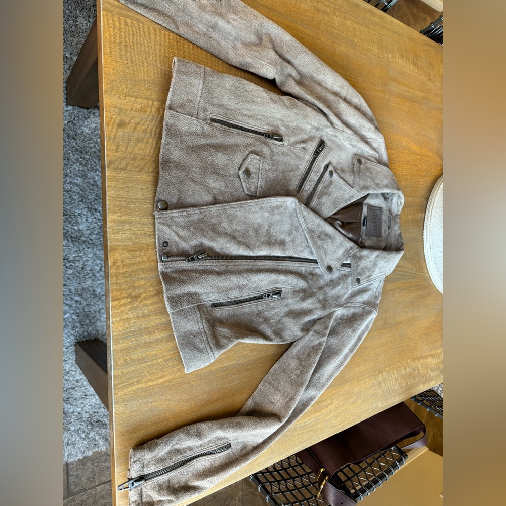 Faux suede Moto jacket